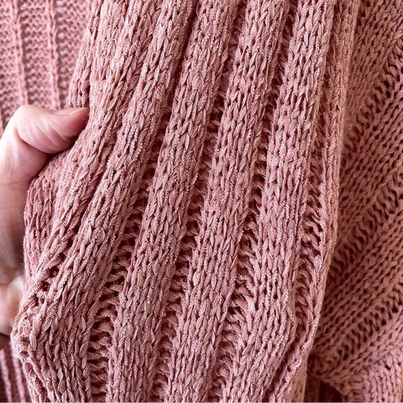 Lulu’s Layer It On Blush Mauve Pink Duster Longline Cardigan Sweater M - Picture 8 of 10